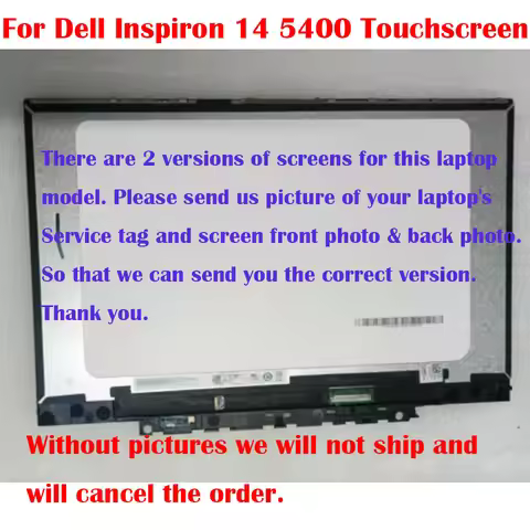 14.0" For Dell Inspiron 14 5400 5406 DP/N CK25K Touch Digitizer LCD Screen Assembly Panel LED Displa