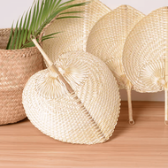 1pc 11.02/14.96 Inch Handmade Unique Peach Shaped Bamboo Fan, Summer Folding Fan, Artistic Refreshin
