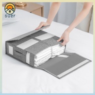 SUERHD Bed Sheet Set Storage Box, Visible Window Large Capacity Foldable Bedding Organizer, Convenie