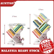 🔥Ready Stock🔥Auntton Solid Wood 3 Tier / 5 Tier Tree Shape Book Racks