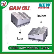 HARD JAW MANUAL 3" CLAW LATHE 3INCH 3 JAW K11-80 SANOU BRAND MADE IN CHINA