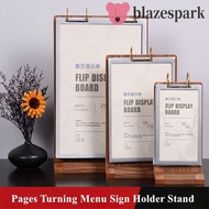 BLAZESPARK Ads Display Stand, Multi page Label Holder Menu Card Holder, Multipurpose Aon-slip Loose 