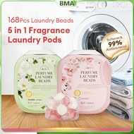 168 Pcs Laundry Beads 5 in 1 Fragrance Laundry Pods & Anti-Mite 99% Antibacterial Multi-Purpose Laun