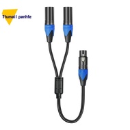 50cm XLR Splitter Cable 1 XLR Female to 2 XLR Male XLR Y Splitter Cable Microphone Splitter Cord for