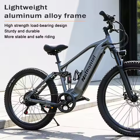 Nathaniel SYR03 Electric Bike 1000W 48V 20AH, 27.5" Long Range for Mountain & Road Riding, Electric 