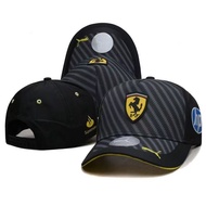 caps-Ferrari F1 logo, car cap, duckbill cap, men's and women's baseball cap, curved brim cap, sun vi