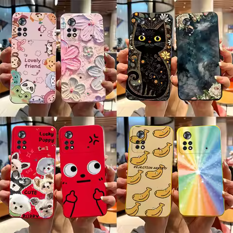 Poco X4 X 4 Pro X4pro Case Cute Cartoon Cat Dog Silicone Soft Cover For Xiaomi Poco X4 Pro 5g Poco X