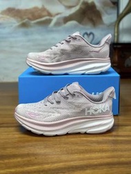 🍑全新正貨🌸Hoka One One Clifton 9 減震透氣跑步鞋 女款 白粉