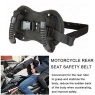 Motorcycle Back Seat Safety Armrest Passenger Grip Grab Handle Non-Slip Strap Seat Belt Protection