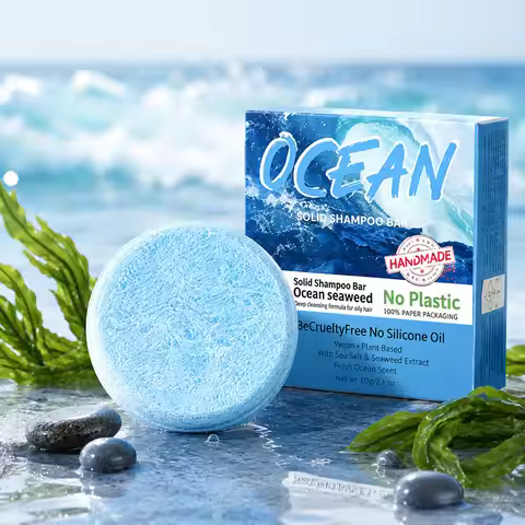 Solid Shampoo Bar For Oily Hair Plant Based Deep Cleansing Soap, Anti Dandruff & Oil Removal, Fresh 