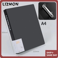 LIZMON Binder File Folder, Plastic D-shaped Transparent Folder,  Office Document 2 Holes Lever Arch 