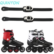 QUINTON Roller Skate Shoes Buckle, Fixing Strap Adjustable Skate Shoes Straps, Universal Alloy Black