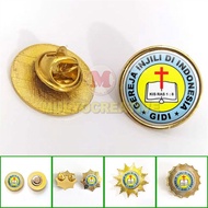 GIDI Indonesia Pin All Models of Indonesian Church Logo Brooch in Indonesia Resin Plated