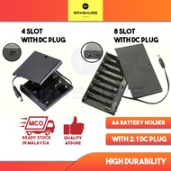 [Maxshure] AA 2 / 4 / 8 Slot AA Battery Holder With 2.1 DC Plug / AA BATTERY HOLDER For DIY Project