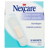 NEXCARE 3M CLEAR PLASTIC BANDAGE 10'S