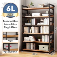 Furniture Rak buku Rak Susun 5 tingkat Rak besi siku lubang Rak gudang Rak Penyimpanan Rak Serbaguna