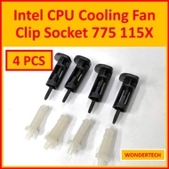 Intel 775 115X CPU Heatsink Mount Pin Plastic Cooling Fan Fastener Mounting Clip Socket