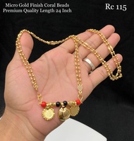 indian jewellery gold plated thali set with chain 24” inch (not916)