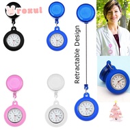 ROXUL Retractable Nurse Watch Gift Quartz Clock Clip-on Fob Watch