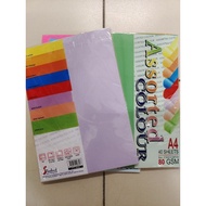 Assorted colors A4 size paper 80gsm 40sheets color paper