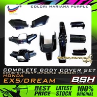 ORIGINAL BSH (BOON SIEW HONDA) BODY COVER KIT SET FOR EX5 DREAM MARIANA PURPLE (PB383M)