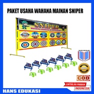 Mainan pasar malam wahana ketangkasan sniper target