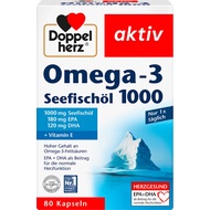 Doppelherz Omega 3 Seefischol 1000 | Seafish Oil, 80 capsules - AZ Omega-3 Extra