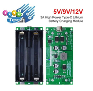 Modul UPS 12V Type C / Micro Usb dengan Holder 18650 Charge Discharging