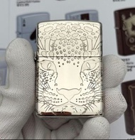 全新特惠Zippo防風煤油打火機 精雕福豹