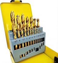 Hymnorq 19-Piece Brad Point Wood Drill Bits Set, Metric 1mm to 10mm (0.5mm Increments), Titanium Coa