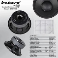 Speaker Komponen betavo 18 inch triple magnet B18 V655 original