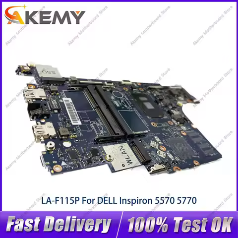 For Dell Inspiron 15 5570 17 5770 Notebook Mainboard LA-F115P CAL50 DAL10 with i3 i5 6/7/8th Gen CPU