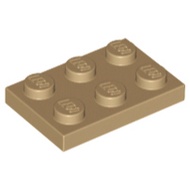 Lego 3021 part Plate 2 x 3 dark tan