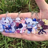 Sans Undertale Flowey Papyrus Asriel Chara keychain anime game accessories transparent acrylic mica 