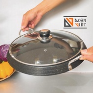 Pot, Hot Pot, Pan, Multi-Purpose 30cm BBQ Pan With High Quality Non-Stick Stone Pattern. Korean Design, Luxurious, Can Be Used Induction Hob