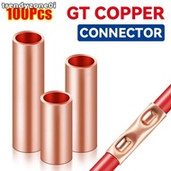 TRENDYZONE0I 100Pcs GT Copper Terminal Connecting Tube, GT-1/1.5/2.5/4/6/10/16/25 Cable Connector Ki