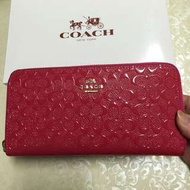 正品coach漆皮長夾