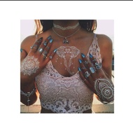 WHITE LACE HENNA TATTOO STICKER