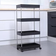 [ BGK ] J777 Square Tier Kitchen Shelf / bathroom shelf / 4 tier trolley shelf trolly shelf / Storag