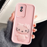 Casing hp for VIVO Y02 Y02A Y02T Y02s Y11 2023 Case Cute cat support casing HP casing Silicone casin