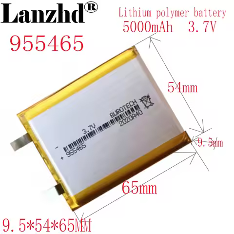 1-10pcs 3.7V Lithium polymer 5000mAh 955465 Soft package battery For Power Bank Bluetooth Speakers T