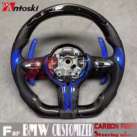 Customized Carbon Fiber Steering Wheel Fit For BMW M1 M2 M3 M4 M5 M6 M7 M8 1-7 Series X1 X2 X3 X4 X5