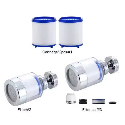 Faucet Water Purifier 360 Degree Rotating Faucet Filters Bubbler Mount Anti-splash Faucet Water Clea