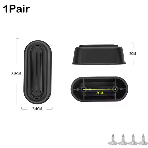 Baggage Replacement Stud Foot Plastic Luggage Feet Pads Black With Screws Baggage Bottom Stand Lugga