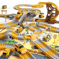 iHaHa 302 PCS Construction Race Tracks Boys Toys with Play Mat 39.4"*56.7", Engineering Cars and Rac