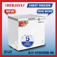 Berjaya Premium 160L Dual Chest Chiller Freezer BJY-CFSD200B-R6 (White) 5 YEARS Compressor warranty