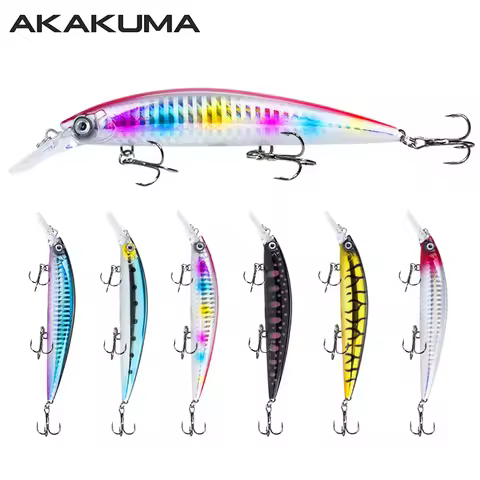 6PCS 13cm/36g Sinking Minnow Lure 3D Eyes Artifical Lure Buzz Bait 6 Colors Fishing Bait