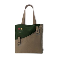 INBL Tote Bag Etymology Army Cream Zippered Canvas Totebag