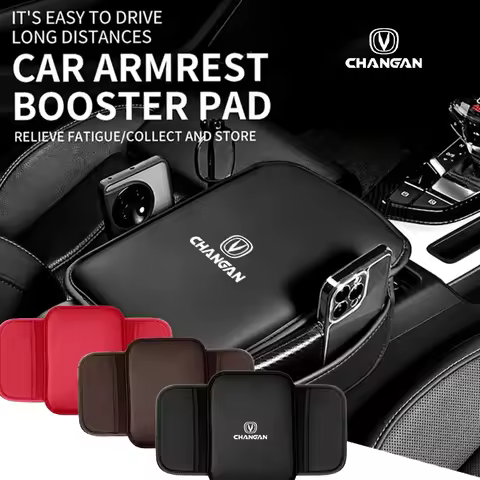 Center Console Arm Rest Protector Leather Car Armrest Box Pad Storage Pocket for CHANGAN DEEPAL S07 