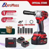 🔥BOSCH Impact Wrench Cordless kuasa tinggi kesan Gun bateri bor Cordless1/2 "bateri Wrench Impact Drill pemutar skru